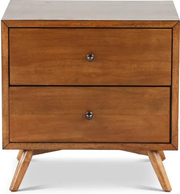 Robin Mid-Century Modern Brown Nightstand