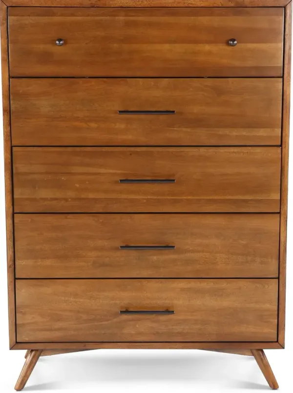 Robin Mid-Century Modern Brown Chest of Drawers