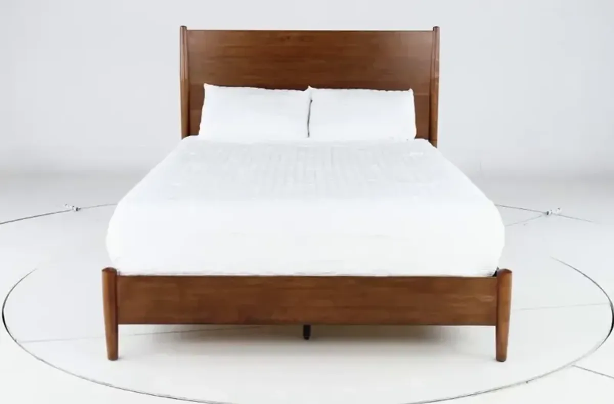 Robin Mid-Century Modern Brown King Platform Bed