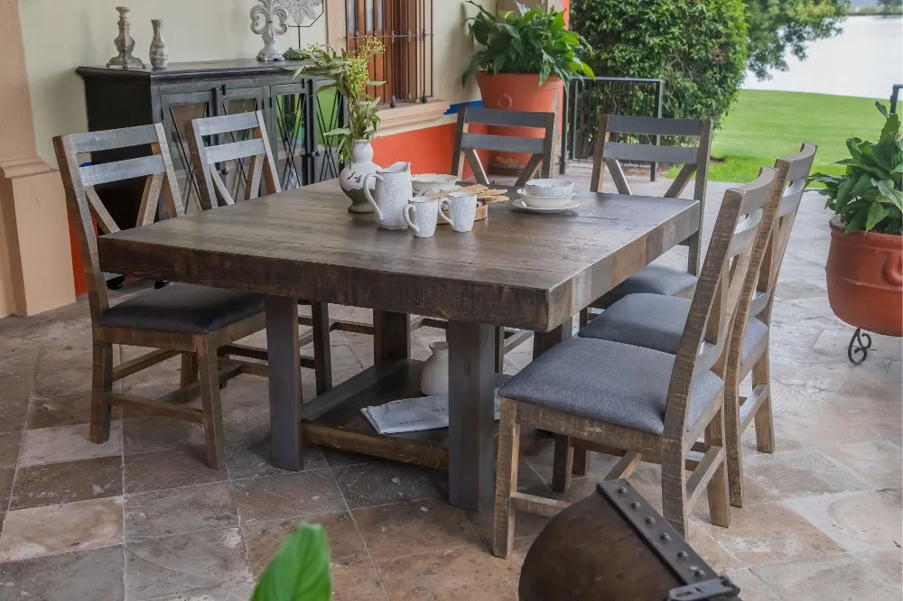 Loft Rustic Pine Dining Table