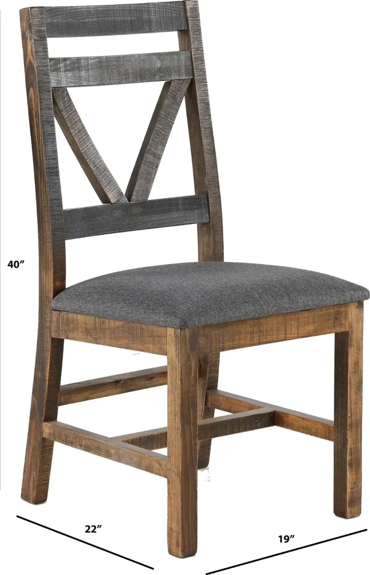 Loft Rustic Pine Dining Chair