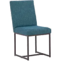 Carson Teal Blue Upholstered Dining Chair