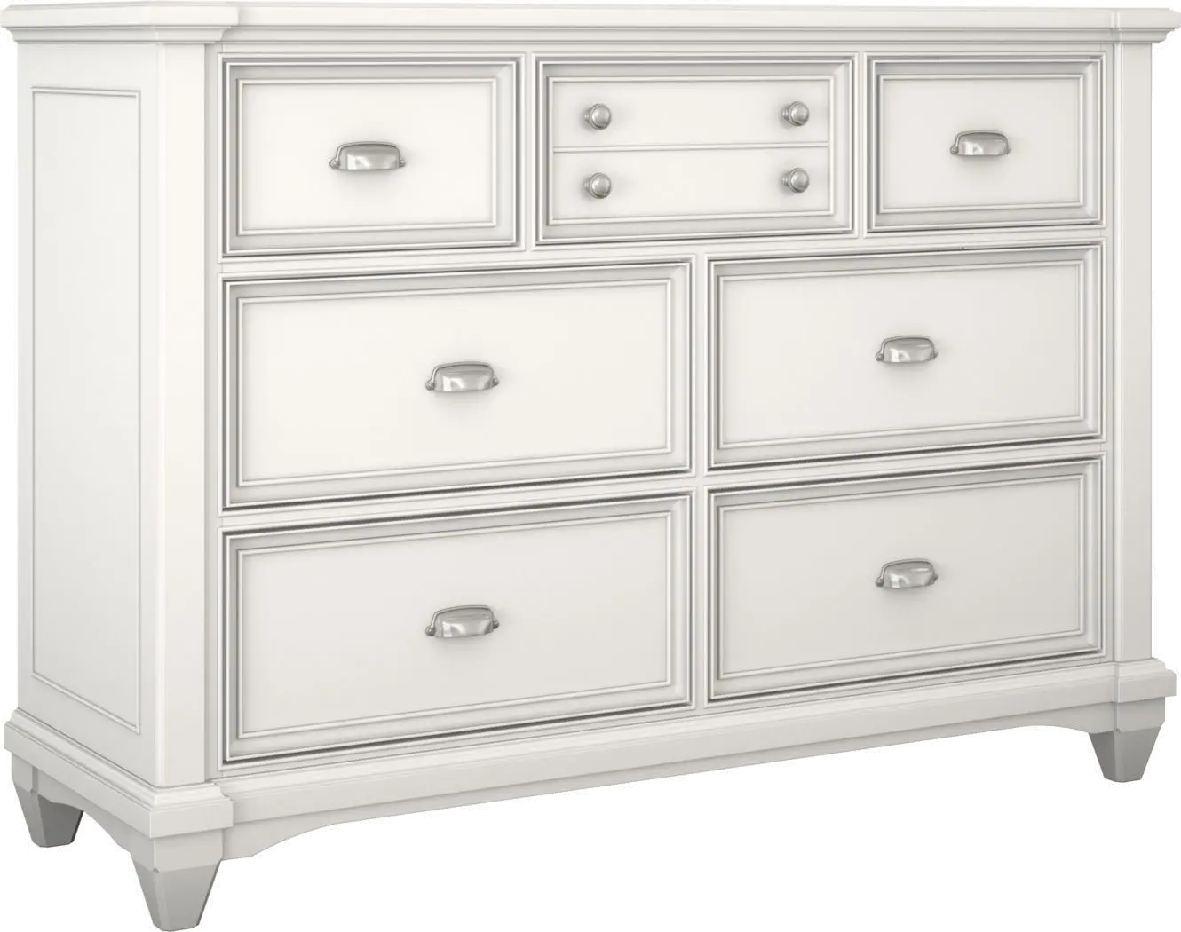 Harbor Hut White Youth Dresser