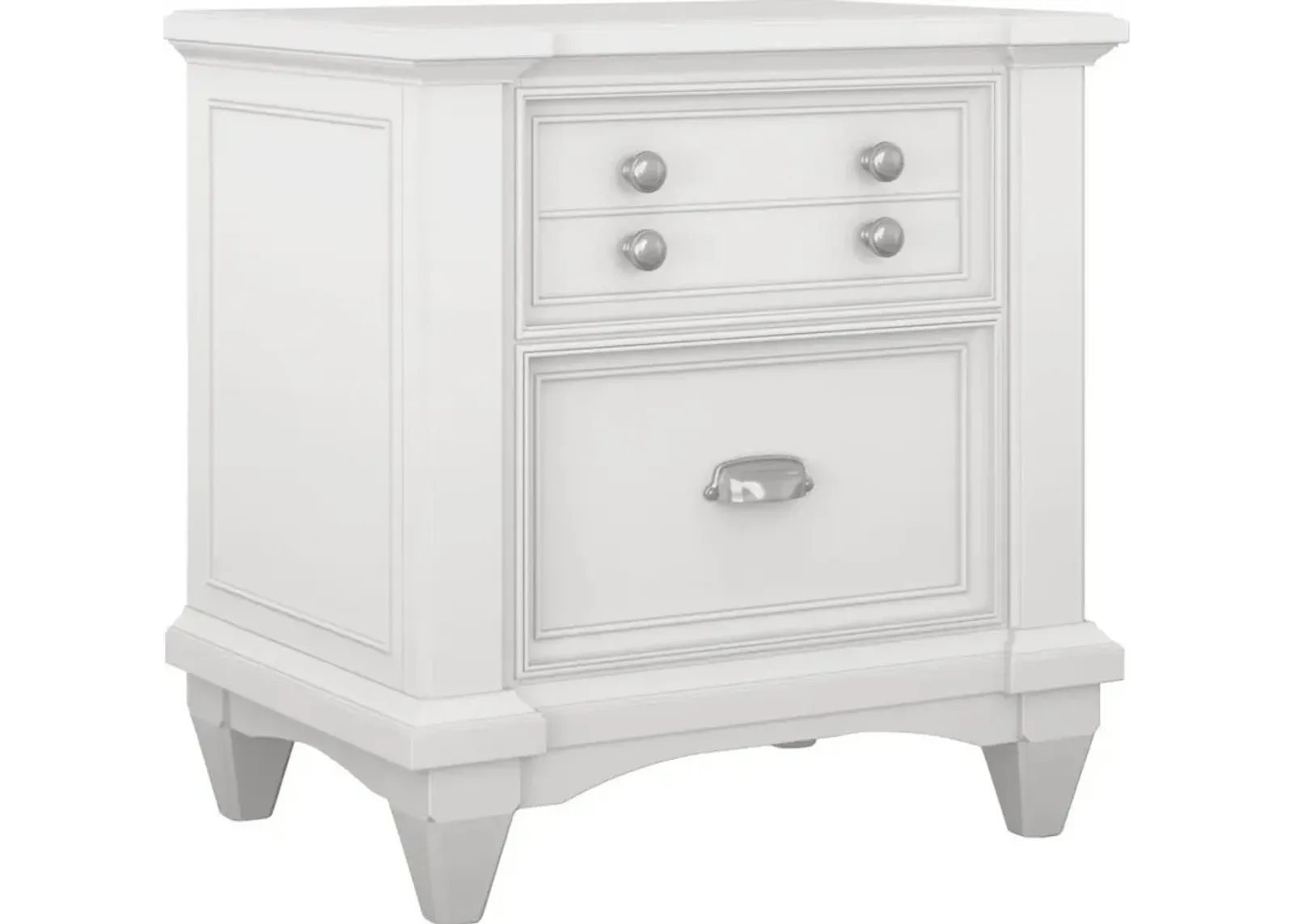 Harbor Hut White Youth Nightstand