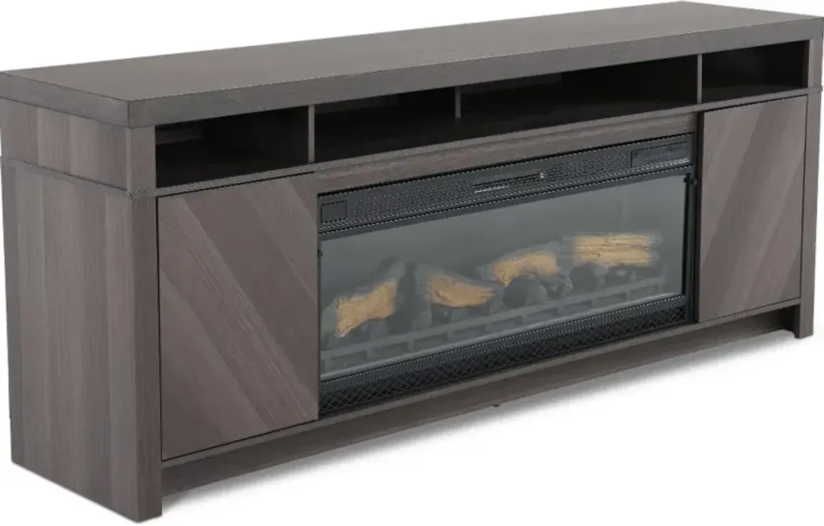 Morado Bay Gray 75" Fireplace TV Stand