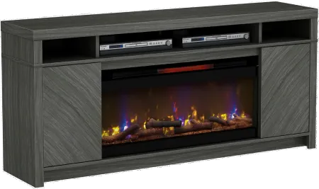 Morado Bay Gray 75" Fireplace TV Stand