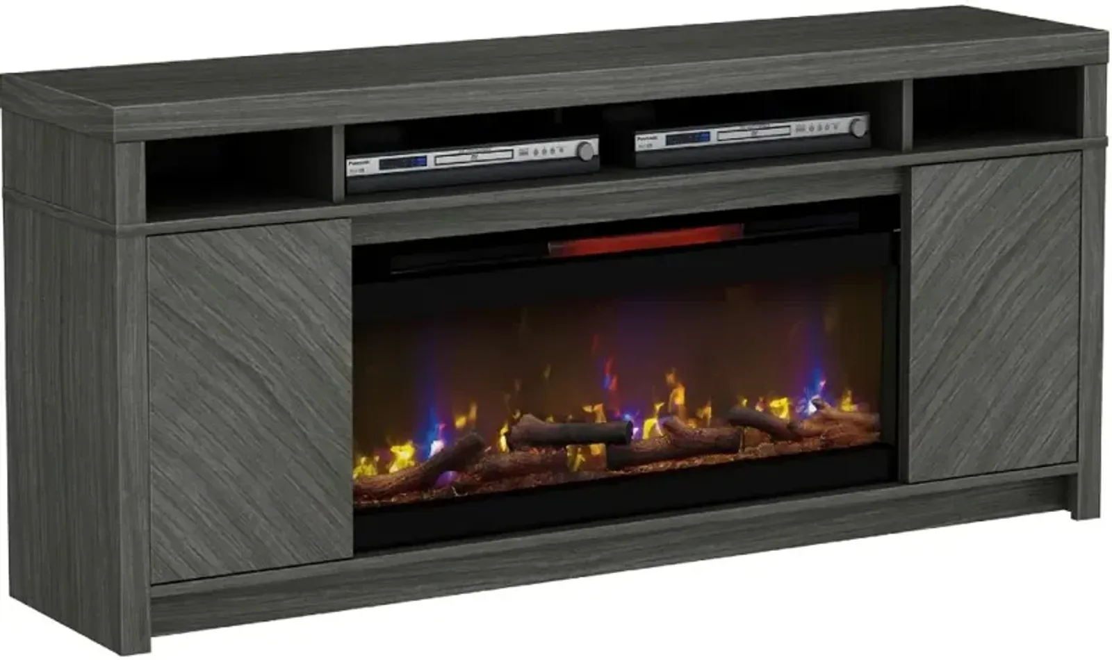 Morado Bay Gray 75" Fireplace TV Stand