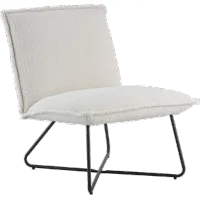 Kenny Natural Off White Armless Accent Chair
