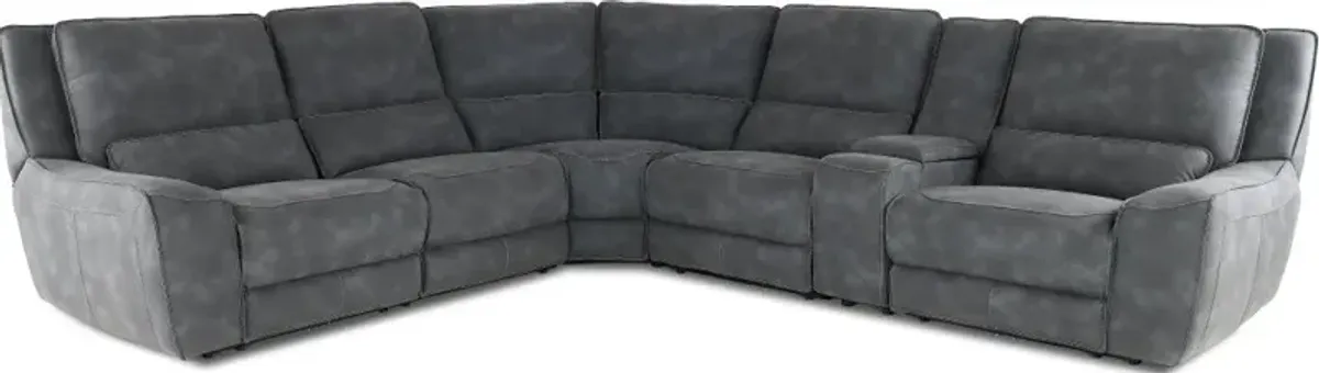 Sauvage Cobalt 6 Piece Power Reclining Sectional