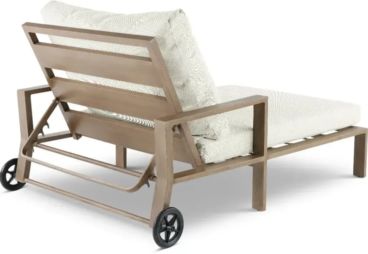 Monterey Cream Rolling Chaise Lounge