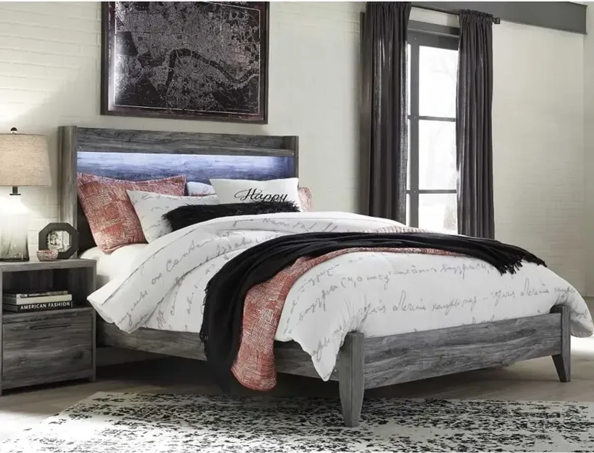 Twila Rustic Smoke Gray King Bed