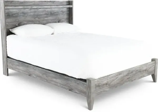 Twila Rustic Smoke Gray King Bed
