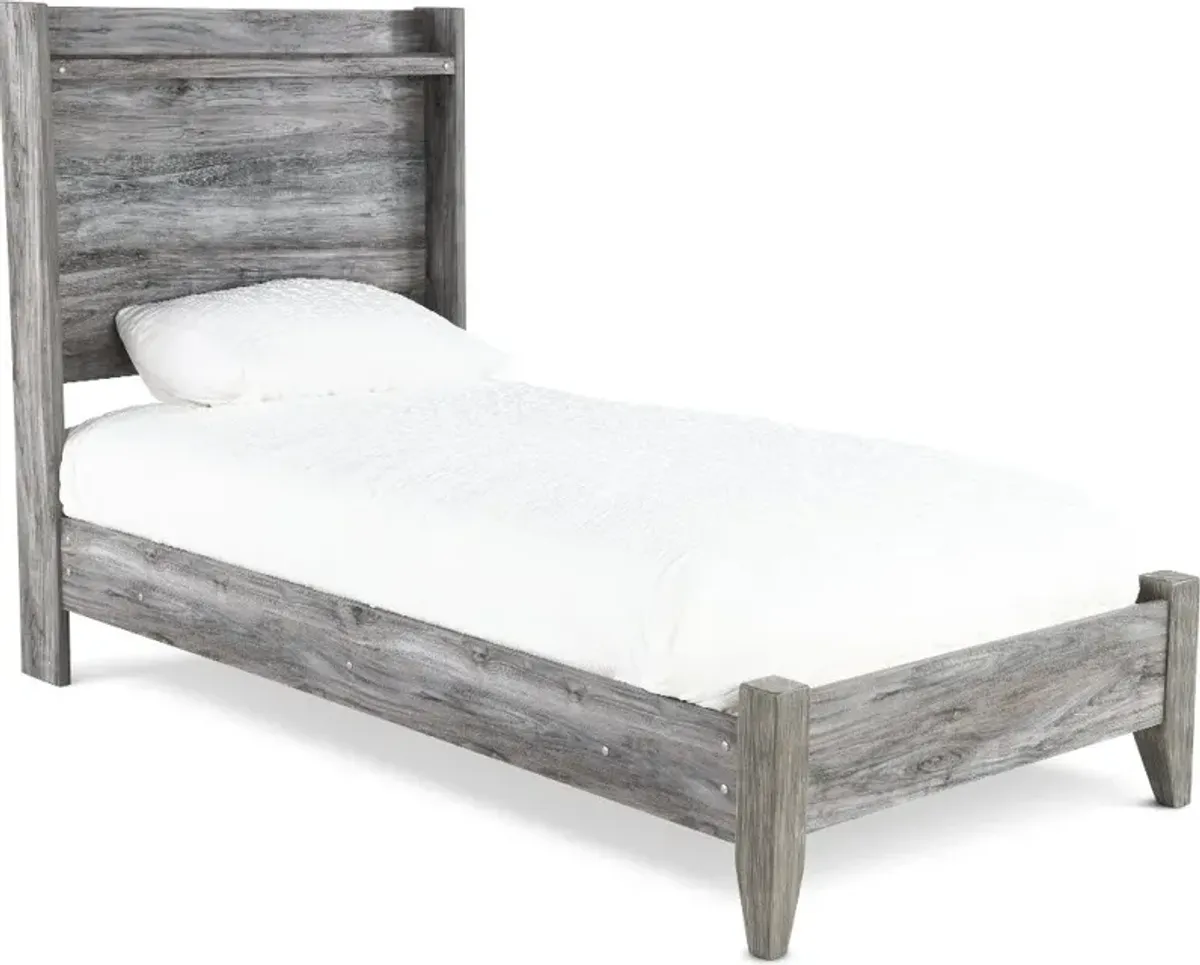 Twila Rustic Smoke Gray Twin Bed