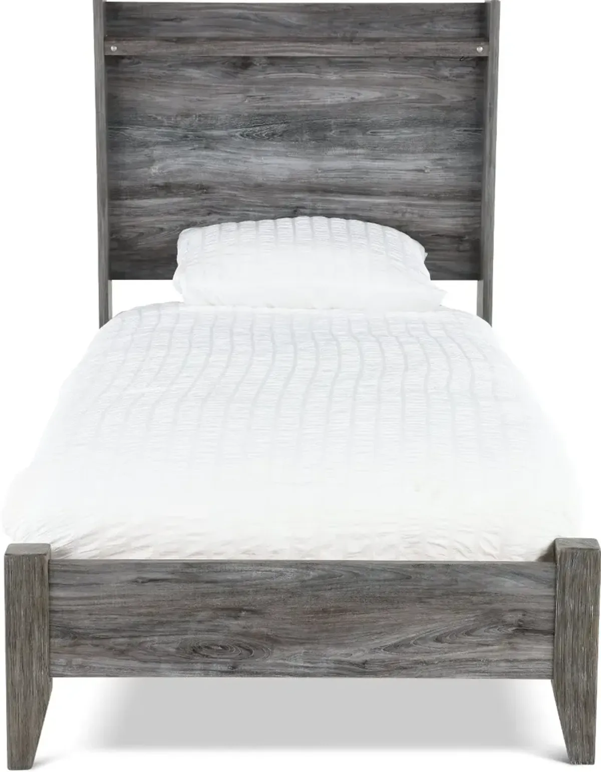 Twila Rustic Smoke Gray Twin Bed