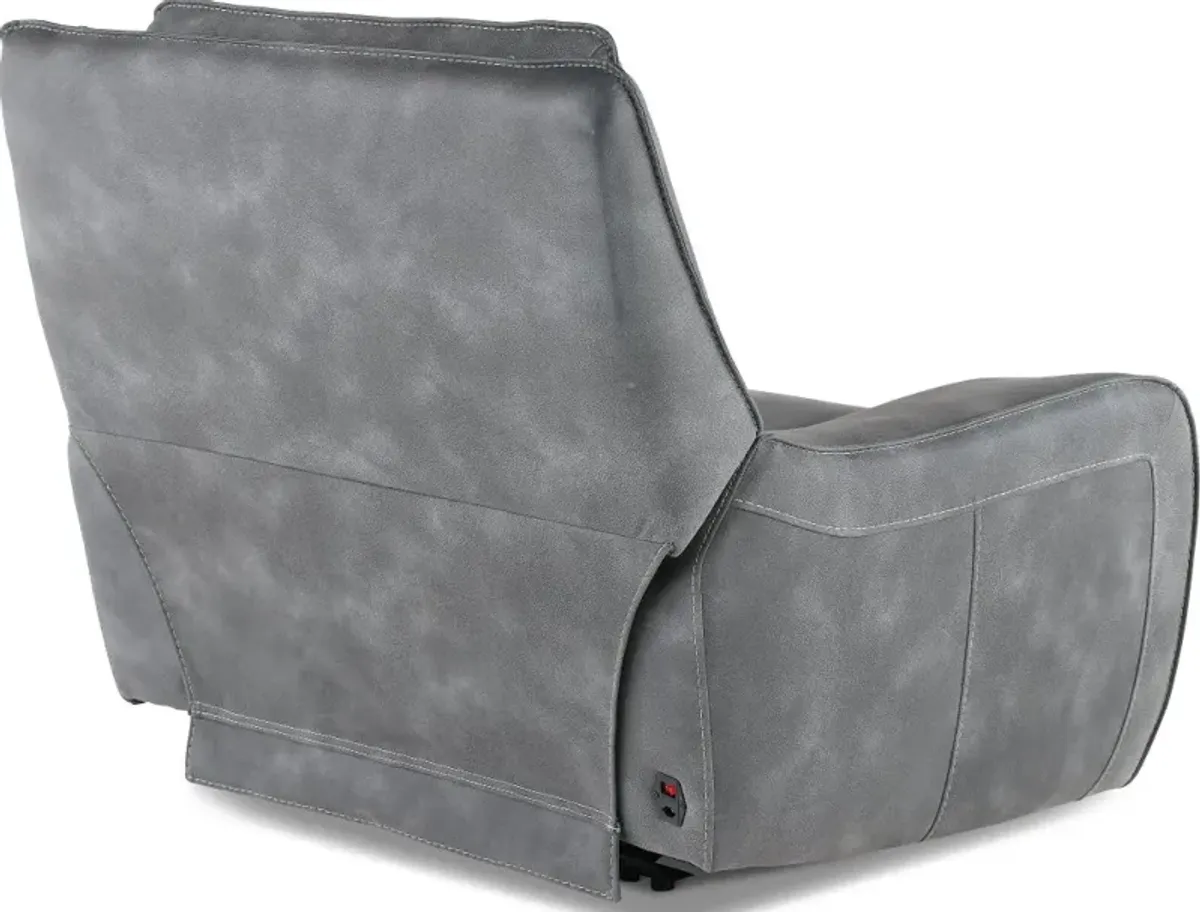 Sauvage Cobalt Power Recliner with Power Headrest