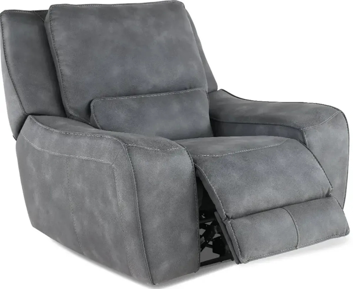 Sauvage Cobalt Power Recliner with Power Headrest