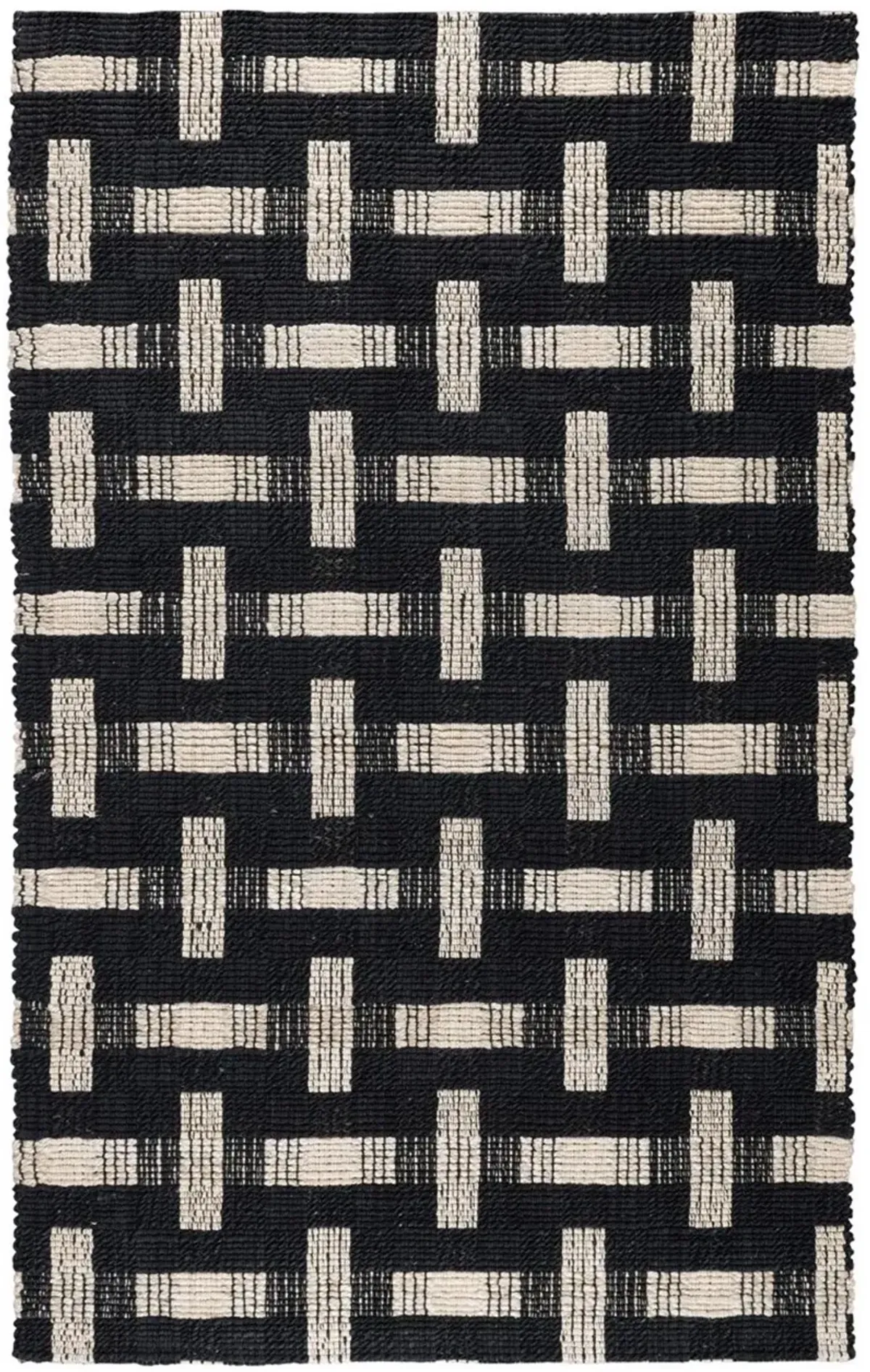 Preston 8 x 10 Black and Ivory Area Rug