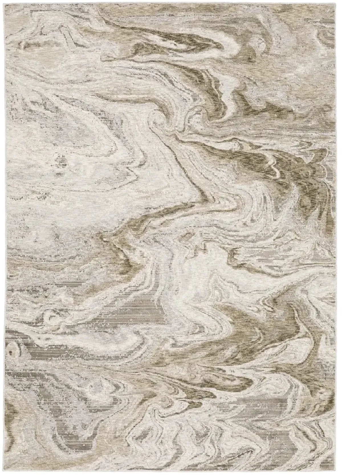 Nebulous 5 x 8 Beige Ivory Area Rug