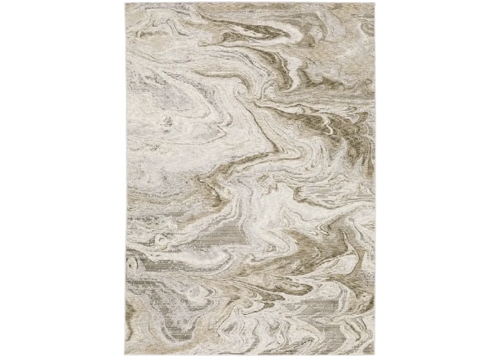 Nebulous 8 x 11 Beige Ivory Area Rug