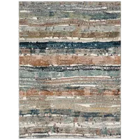 Epiphany 5 x 8 Blue Color Waves Area Rug