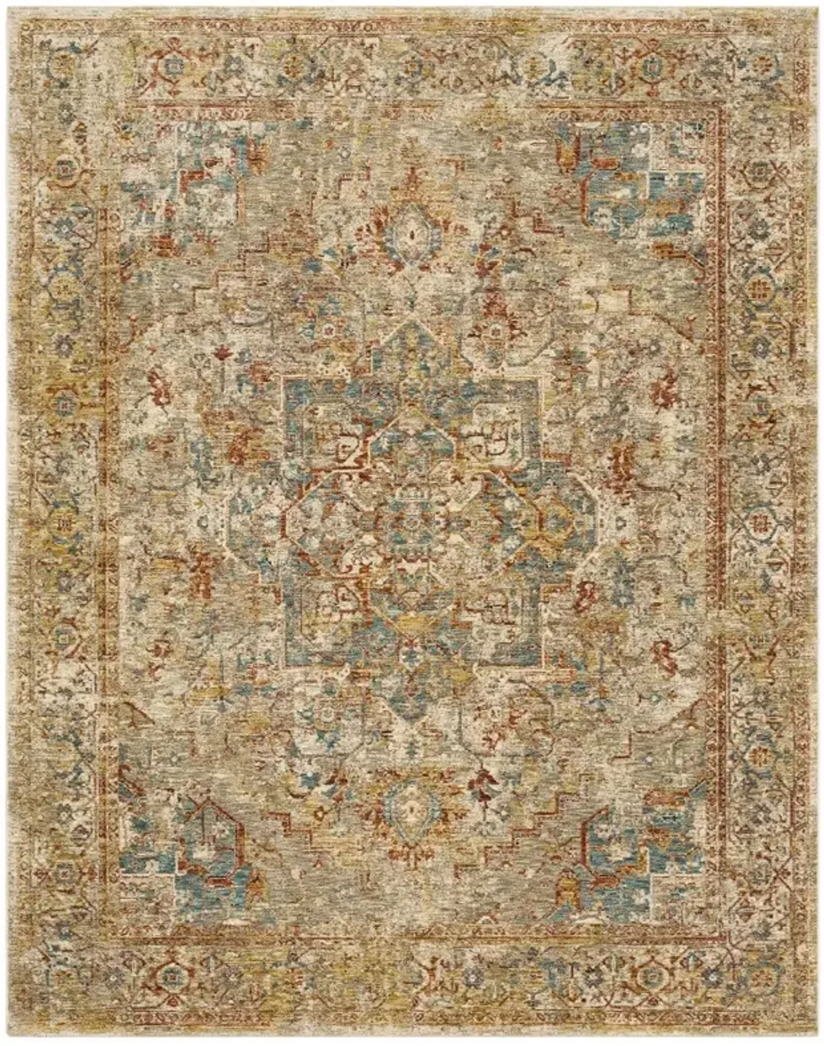 Marash 5 x 8 Ezine Gold and Cream Area Rug