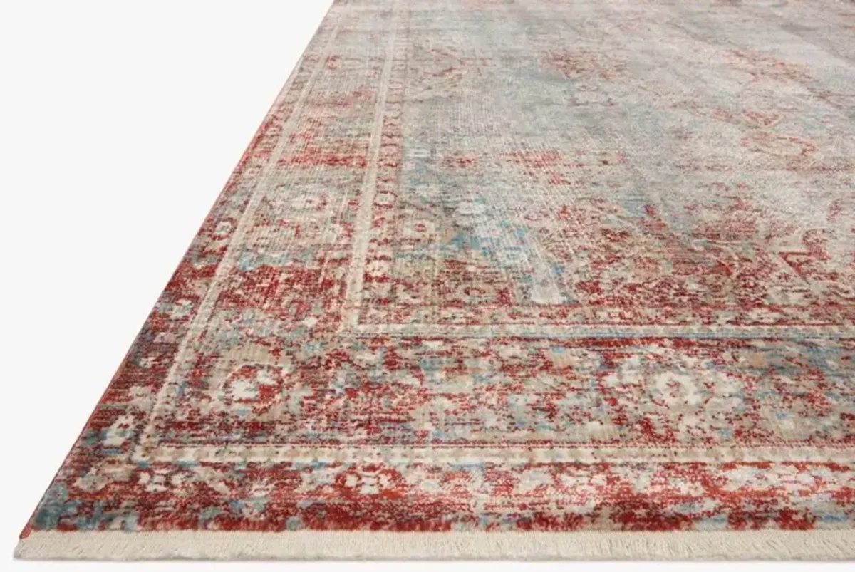 Elise 5 x 8 Sky Red Area Rug