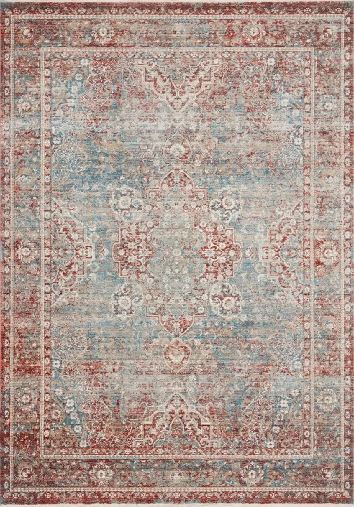 Elise 5 x 8 Sky Red Area Rug