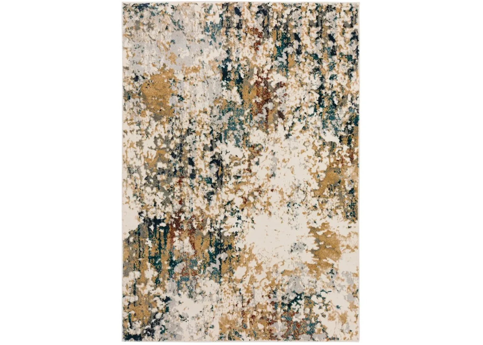 Karma 8 x 10 Contemporary Yellow Area Rug