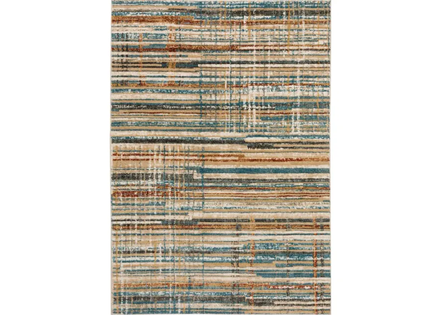 Karma 5 x 8 Transitional Multicolor Area Rug