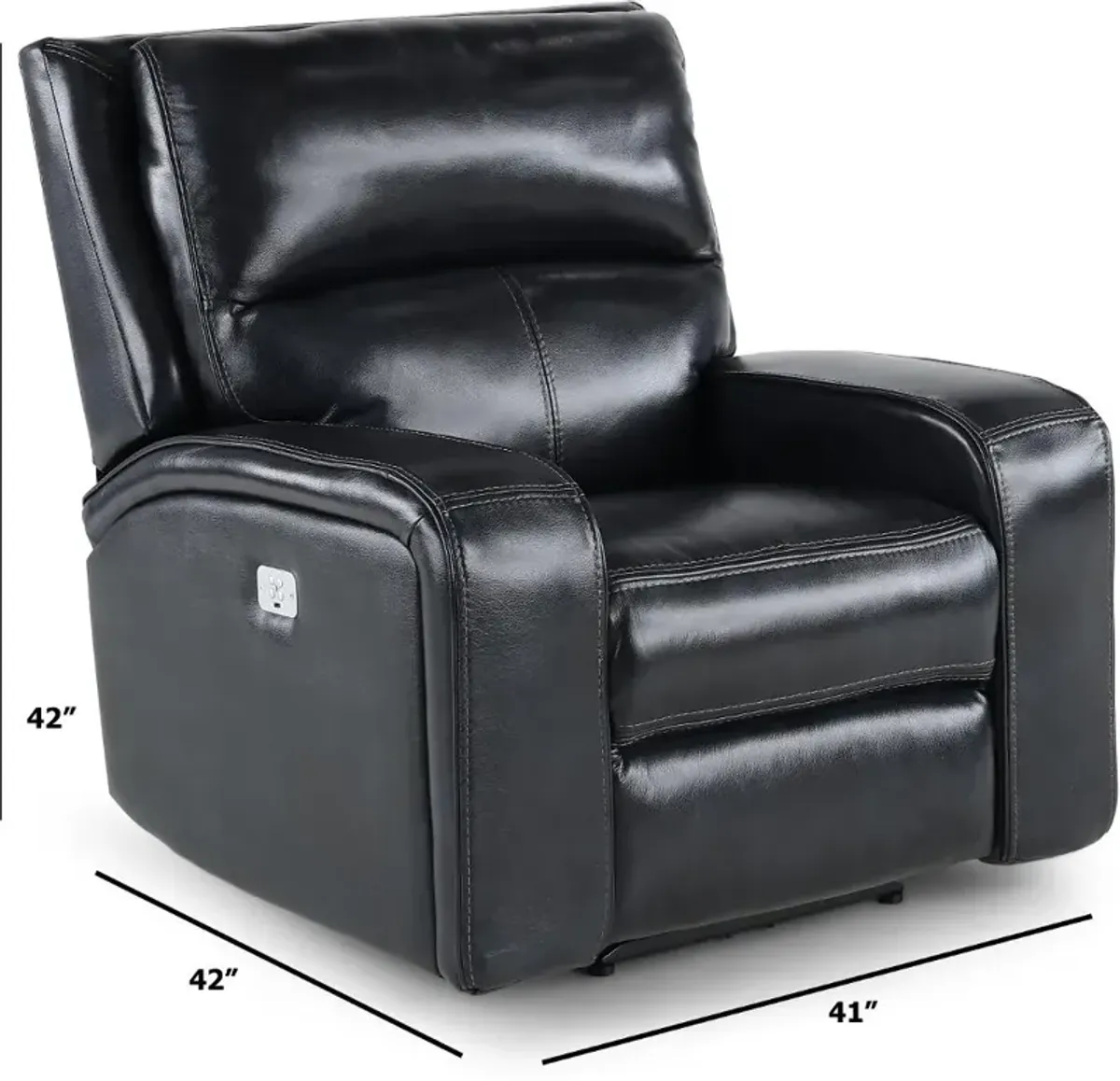 Megan Dark Blue Power Recliner