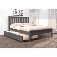 Carson Dark Gray Full Bed with Trundle