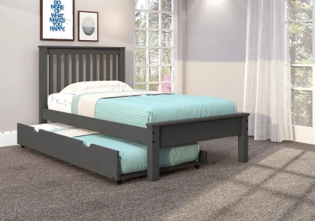 Carson Dark Gray Twin Bed with Trundle