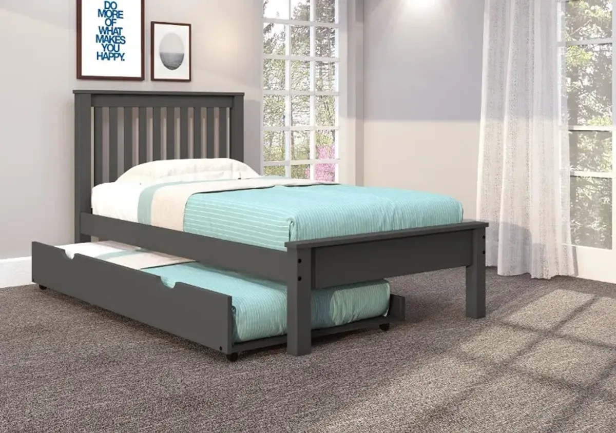 Carson Dark Gray Twin Bed with Trundle