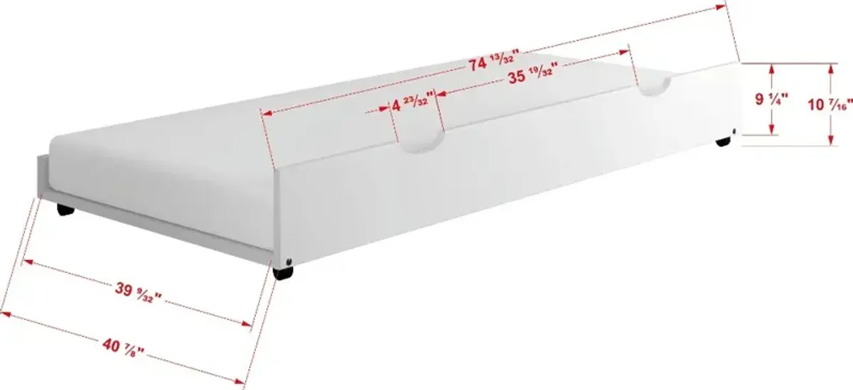 Livingston White Twin Trundle