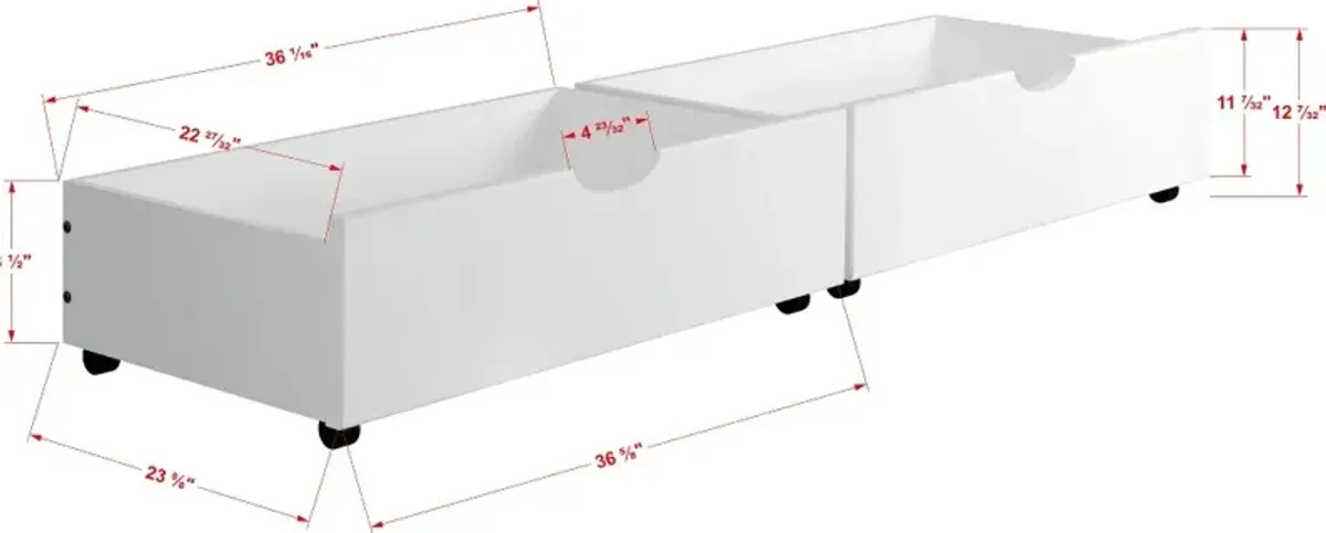 Prescott White Underbed Drawers