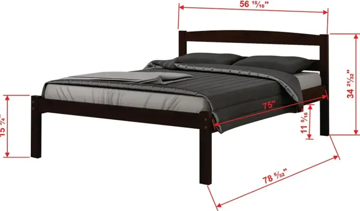 Sierra Dark Cappuccino Full Bed