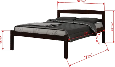 Sierra Dark Cappuccino Full Bed with Trundle