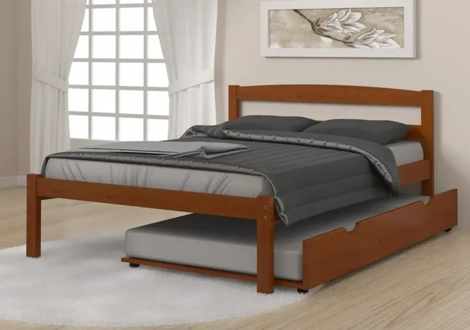 Sierra Light Espresso Full Bed with Trundle