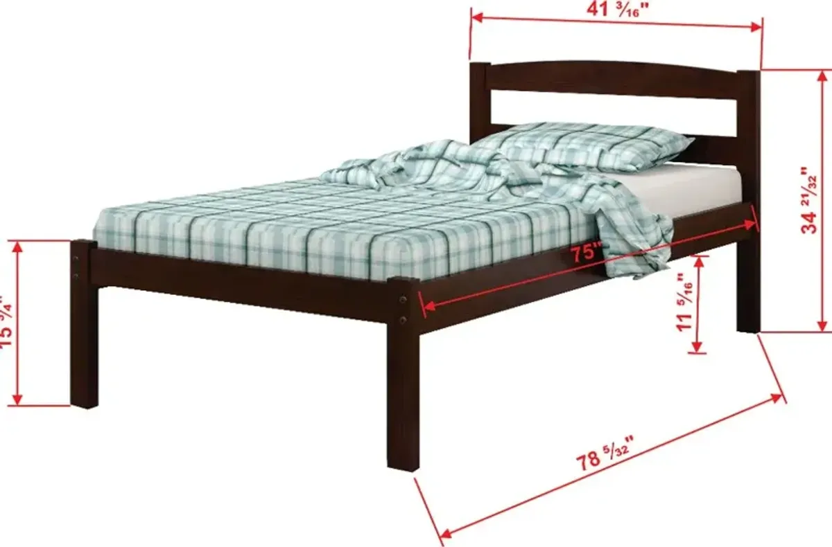 Sierra Dark Cappuccino Twin Bed with Trundle