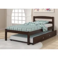 Sierra Dark Cappuccino Twin Bed with Trundle
