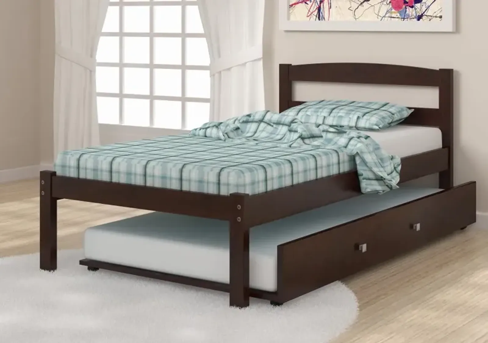 Sierra Dark Cappuccino Twin Bed with Trundle