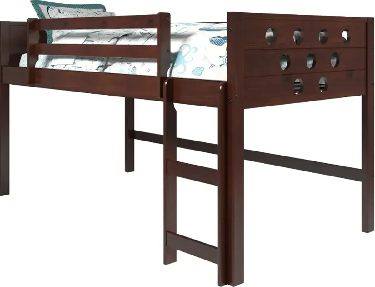 Boston Dark Brown Cappuccino Twin Loft Bed