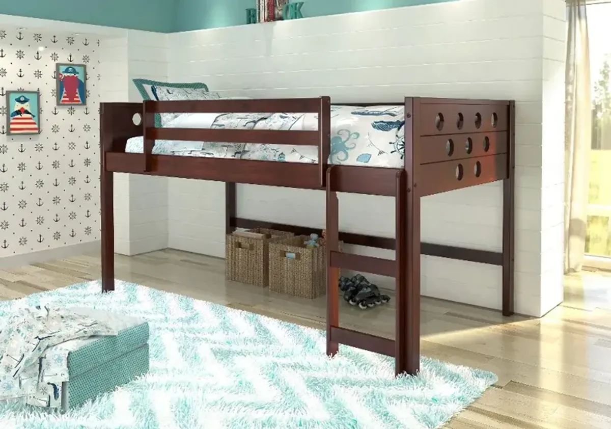 Boston Dark Brown Cappuccino Twin Loft Bed