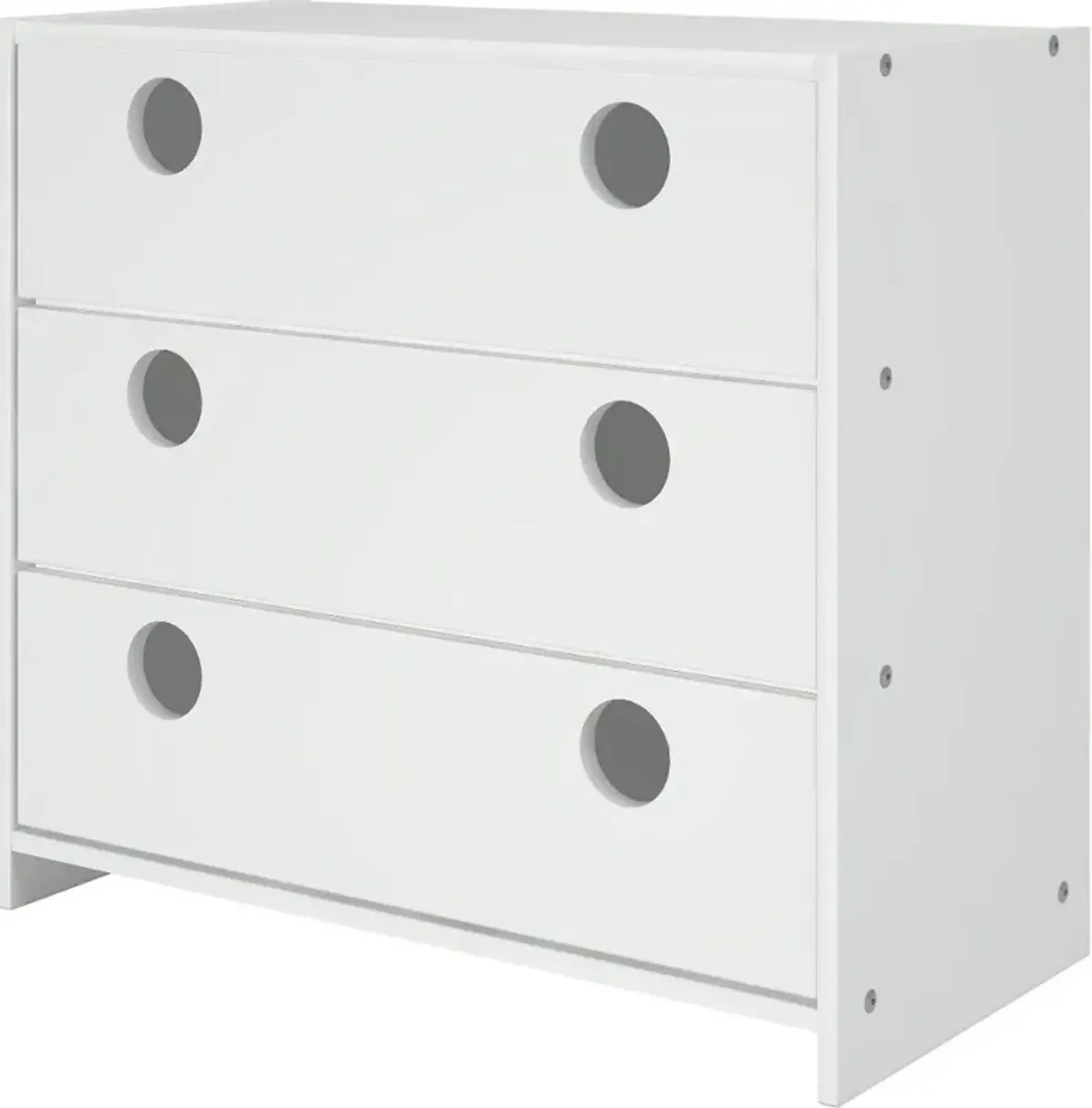 Boston White 3-Drawer Chest