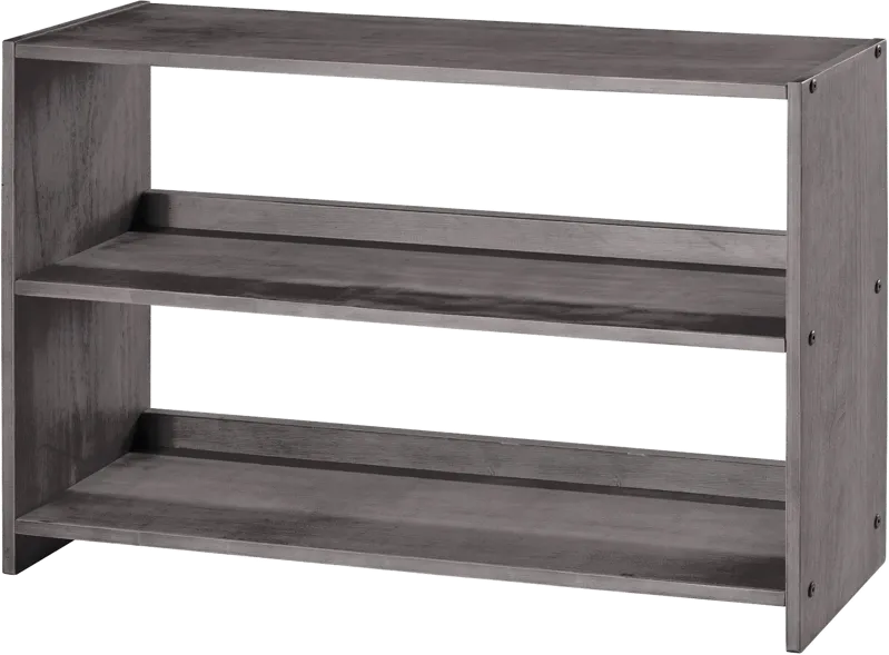 Louver Antique Gray Loft Bookcase