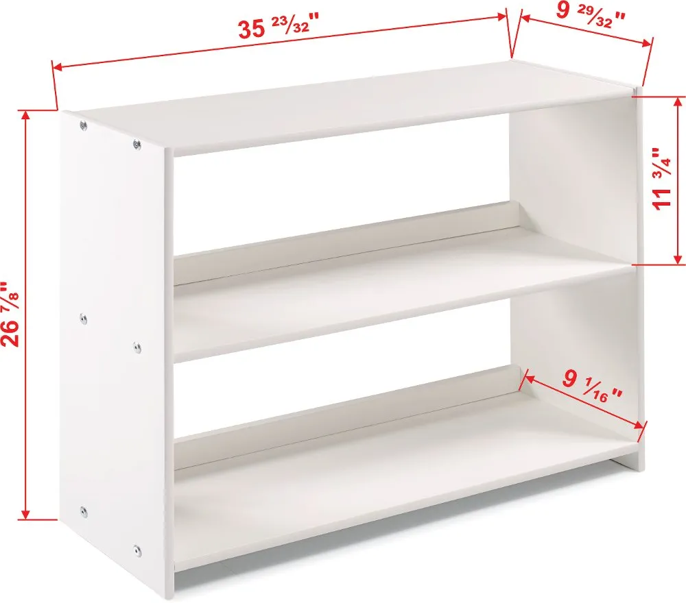 Louver White Loft Bookcase