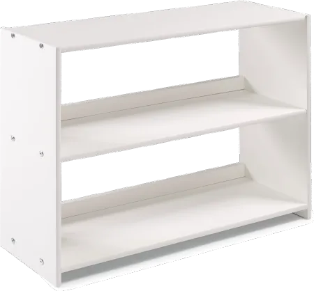 Louver White Loft Bookcase