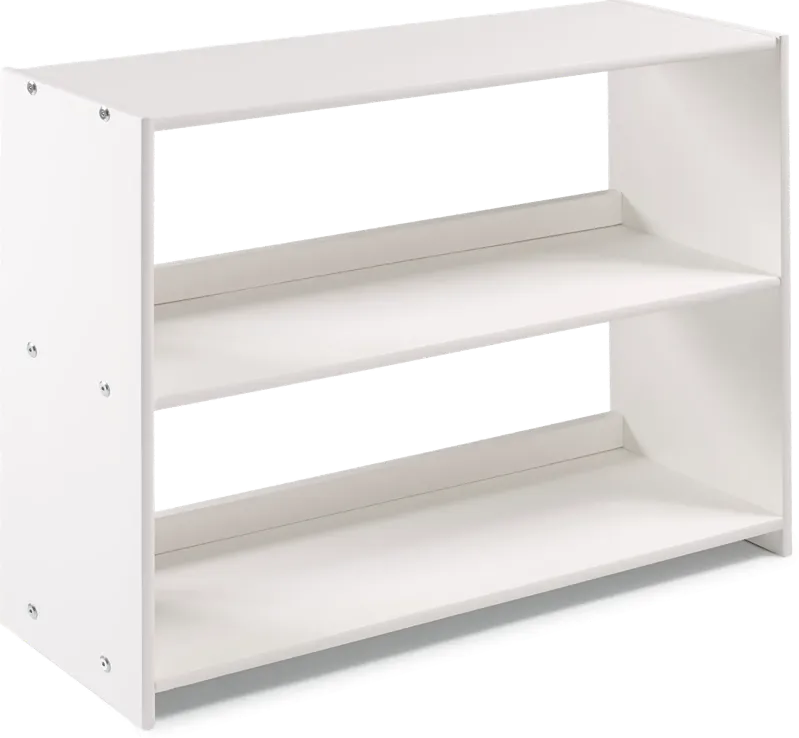 Louver White Loft Bookcase