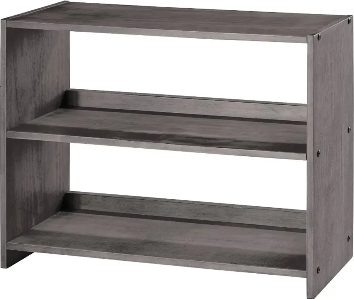 Louver Antique Gray Small Loft Bookcase