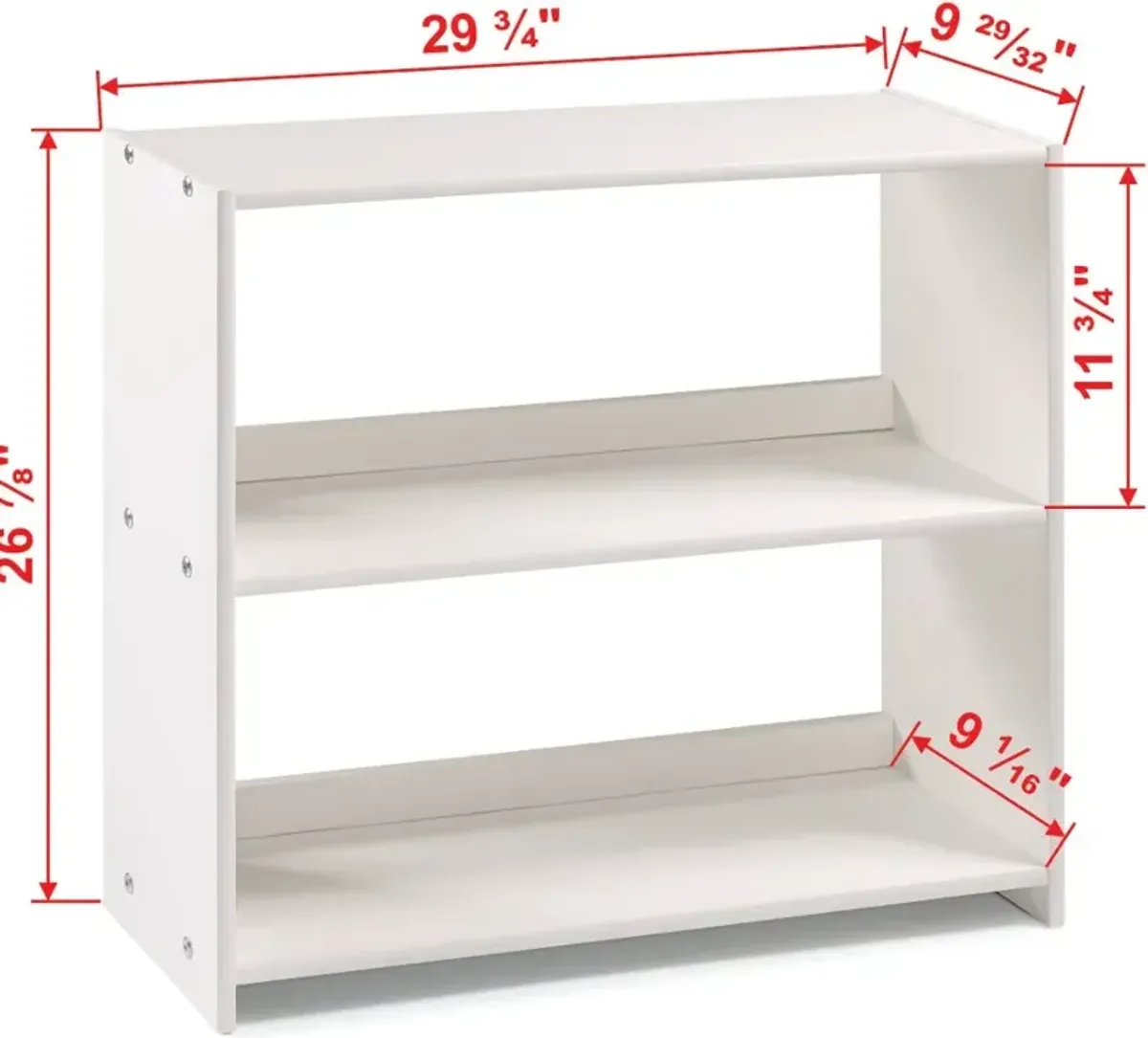 Louver White Loft Bookcase